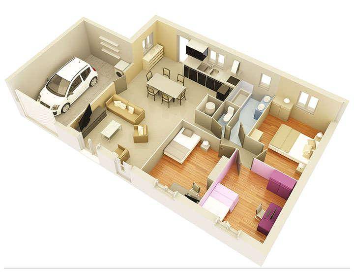 Programme terrain + maison à Leyrieu en Isère (38) de 1040 m² à vendre au prix de 327400€ - 3