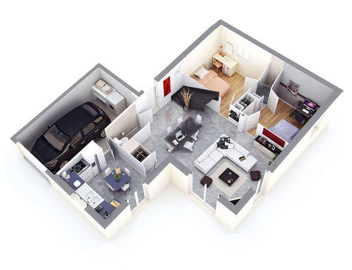 Programme terrain + maison à Dompierre-sur-Veyle en Ain (01) de 650 m² à vendre au prix de 273300€ - 3
