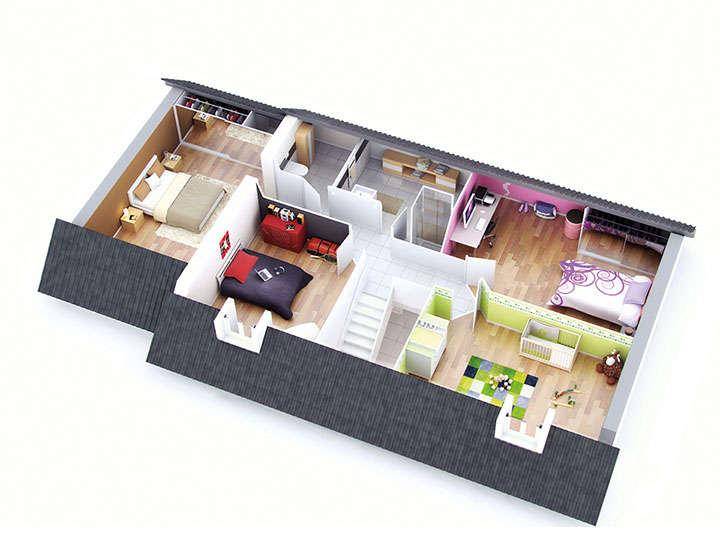 Programme terrain + maison à Champvans en Jura (39) de 739 m² à vendre au prix de 240648€ - 3