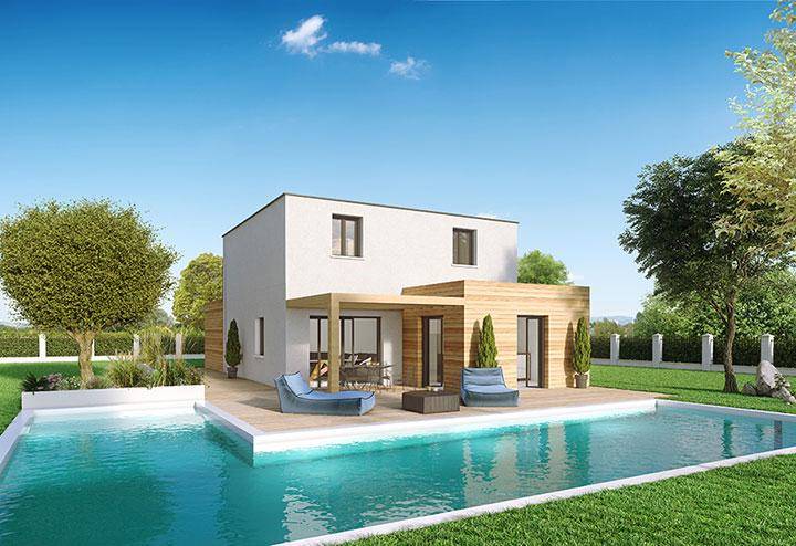 Programme terrain + maison à Genas en Rhône (69) de 377 m² à vendre au prix de 465900€ - 2