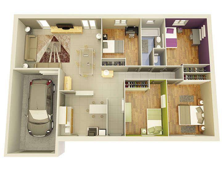 Programme terrain + maison à Chuzelles en Isère (38) de 438 m² à vendre au prix de 379700€ - 2