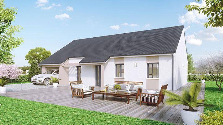 Programme terrain + maison à L'Abergement-de-Cuisery en Saône-et-Loire (71) de 1000 m² à vendre au prix de 237300€ - 1