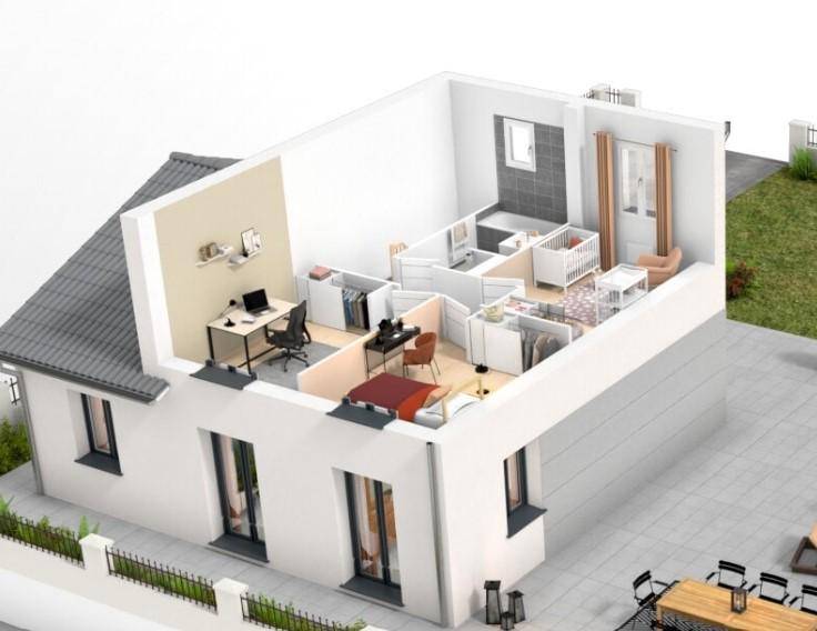 Programme terrain + maison à Chuzelles en Isère (38) de 716 m² à vendre au prix de 494600€ - 3