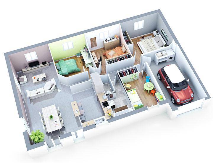 Programme terrain + maison à Saint-Didier-de-Formans en Ain (01) de 300 m² à vendre au prix de 293000€ - 3