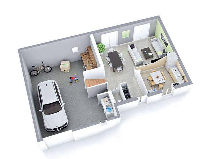 Programme terrain + maison à Saint-Jean-de-Thurigneux en Ain (01) de 520 m² à vendre au prix de 374895€ - 3