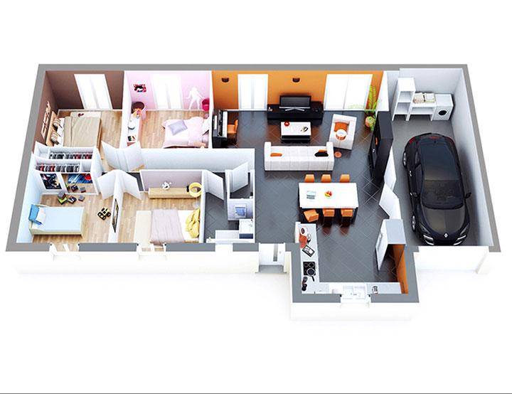 Programme terrain + maison à Bâgé-Dommartin en Ain (01) de 648 m² à vendre au prix de 212456€ - 3