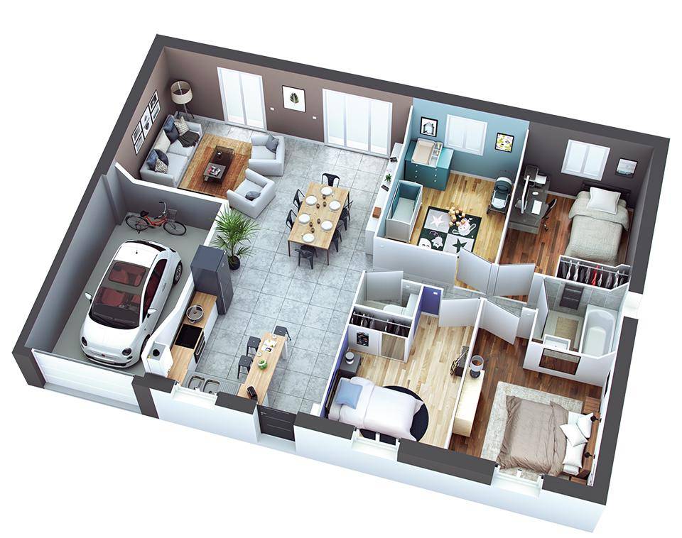 Programme terrain + maison à Saint-Julien-sur-Veyle en Ain (01) de 567 m² à vendre au prix de 216200€ - 2