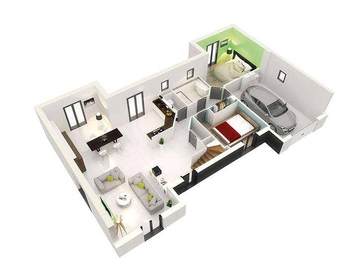 Programme terrain + maison à Feillens en Ain (01) de 715 m² à vendre au prix de 303914€ - 2