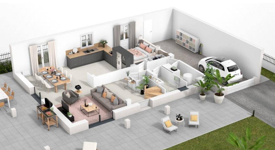 Programme terrain + maison à Massieux en Ain (01) de 420 m² à vendre au prix de 364900€ - 2