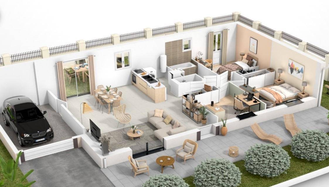 Programme terrain + maison à Orliénas en Rhône (69) de 634 m² à vendre au prix de 357600€ - 3
