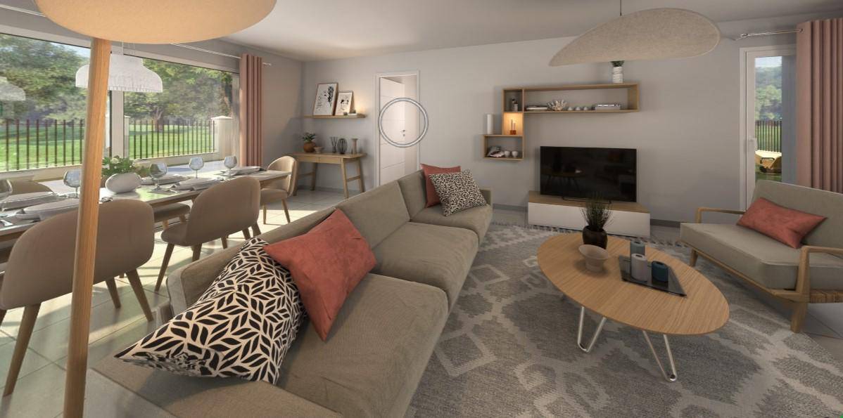 Programme terrain + maison à Satolas-et-Bonce en Isère (38) de 621 m² à vendre au prix de 425640€ - 4
