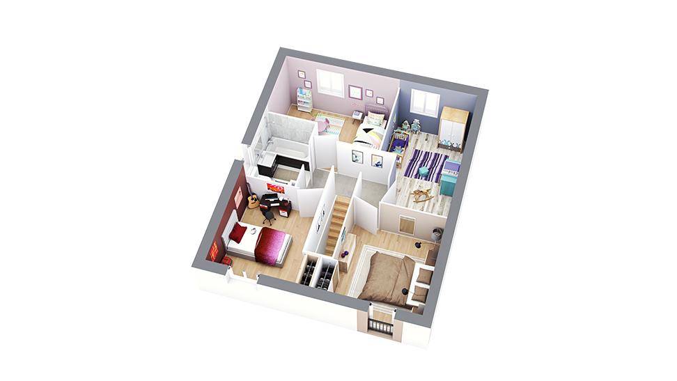 Programme terrain + maison à Loyettes en Ain (01) de 178 m² à vendre au prix de 273800€ - 3