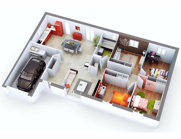 Programme terrain + maison à Feillens en Ain (01) de 665 m² à vendre au prix de 218350€ - 3