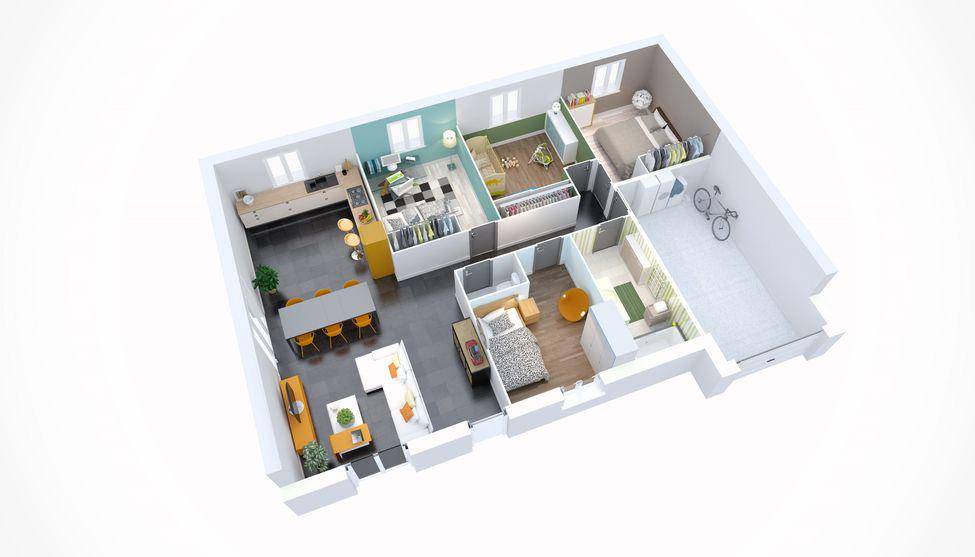 Programme terrain + maison à Dompierre-sur-Veyle en Ain (01) de 650 m² à vendre au prix de 237474€ - 2