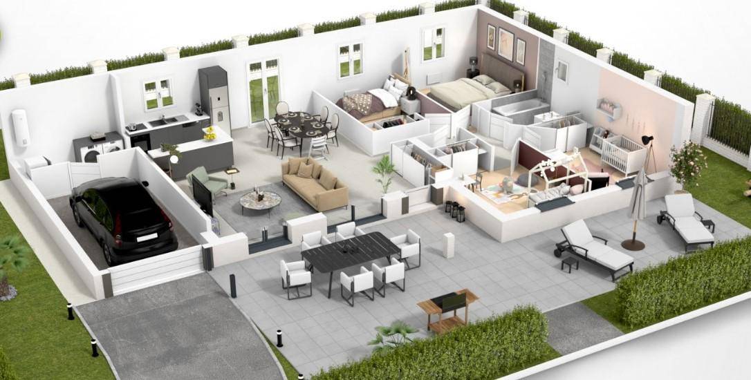 Programme terrain + maison à Saint-Prim en Isère (38) de 825 m² à vendre au prix de 329900€ - 3