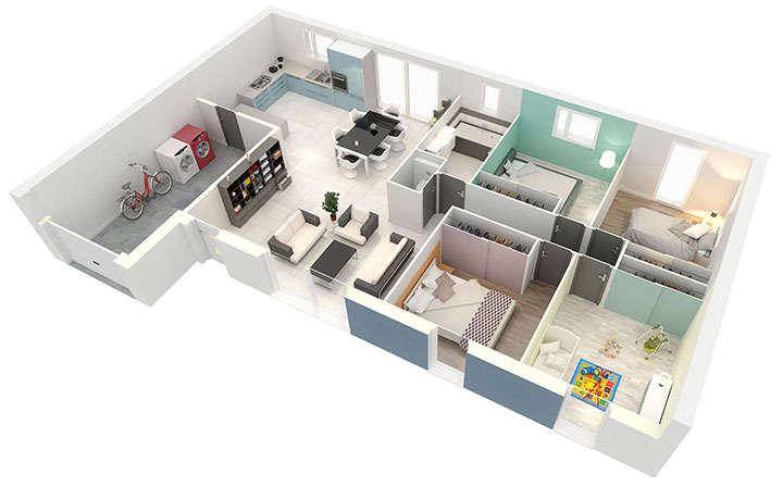 Programme terrain + maison à Le Grand-Lemps en Isère (38) de 530 m² à vendre au prix de 287400€ - 2