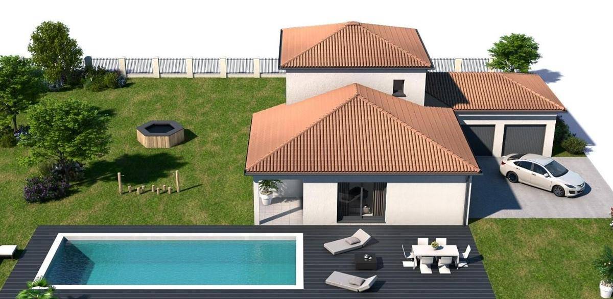 Programme terrain + maison à Genas en Rhône (69) de 921 m² à vendre au prix de 652000€ - 1