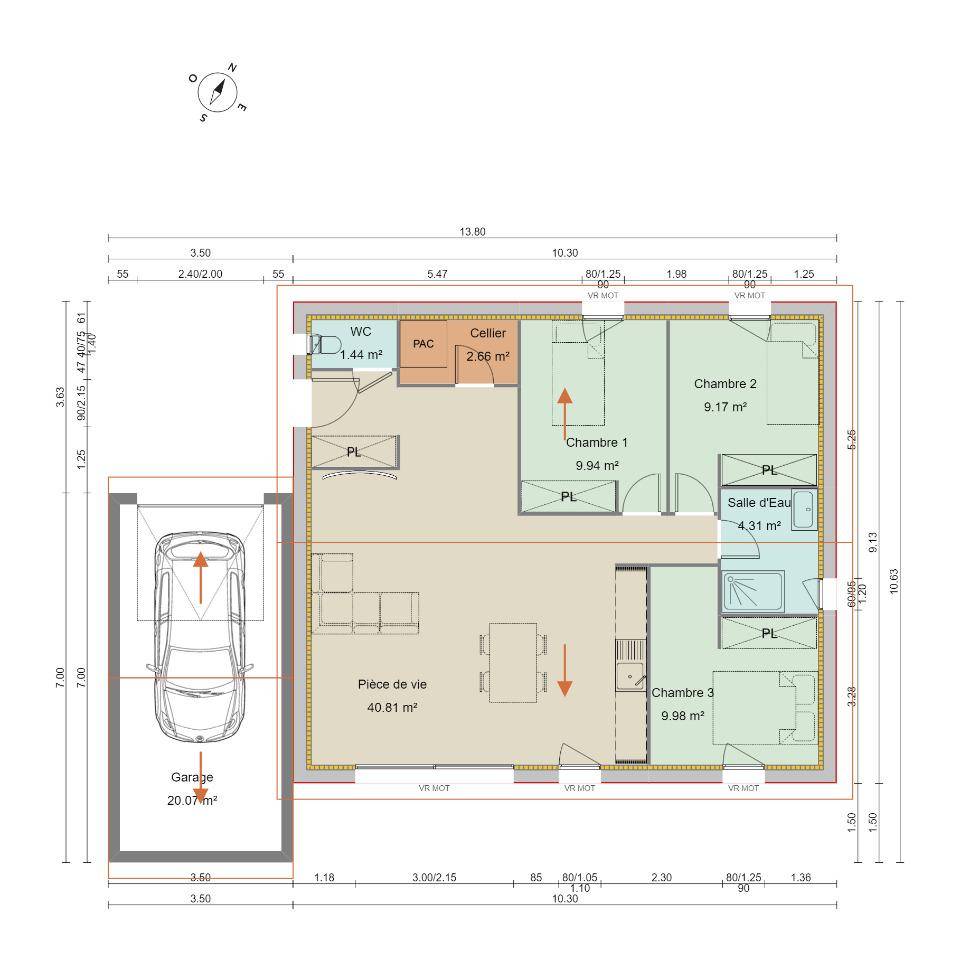Programme terrain + maison à Laragne-Montéglin en Hautes-Alpes (05) de 78 m² à vendre au prix de 244400€ - 4