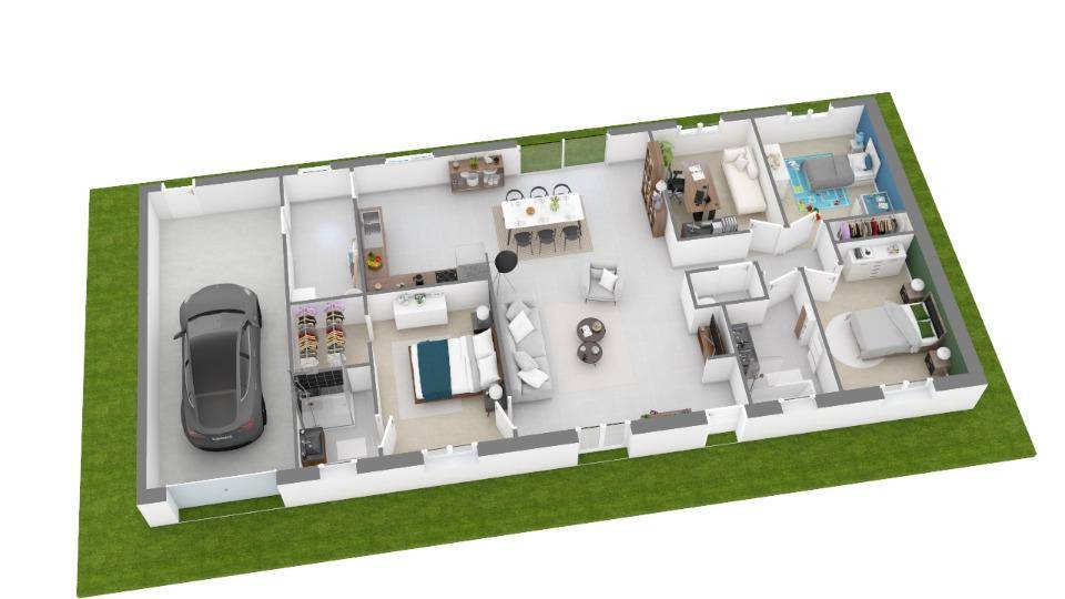 Programme terrain + maison à Levroux en Indre (36) de 118 m² à vendre au prix de 202250€ - 3