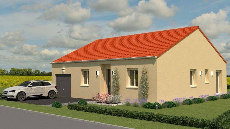 Programme terrain + maison à Les Étangs en Moselle (57) de 90 m² à vendre au prix de 274900€ - 1