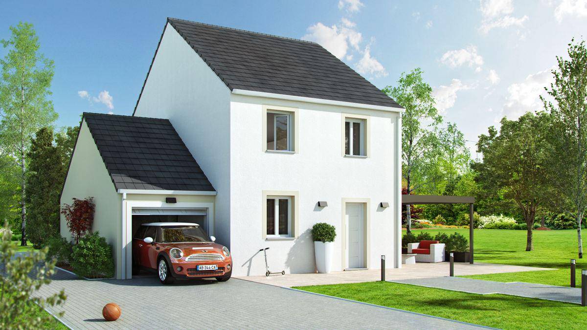 Programme terrain + maison à Coin-lès-Cuvry en Moselle (57) de 93 m² à vendre au prix de 344360€ - 1