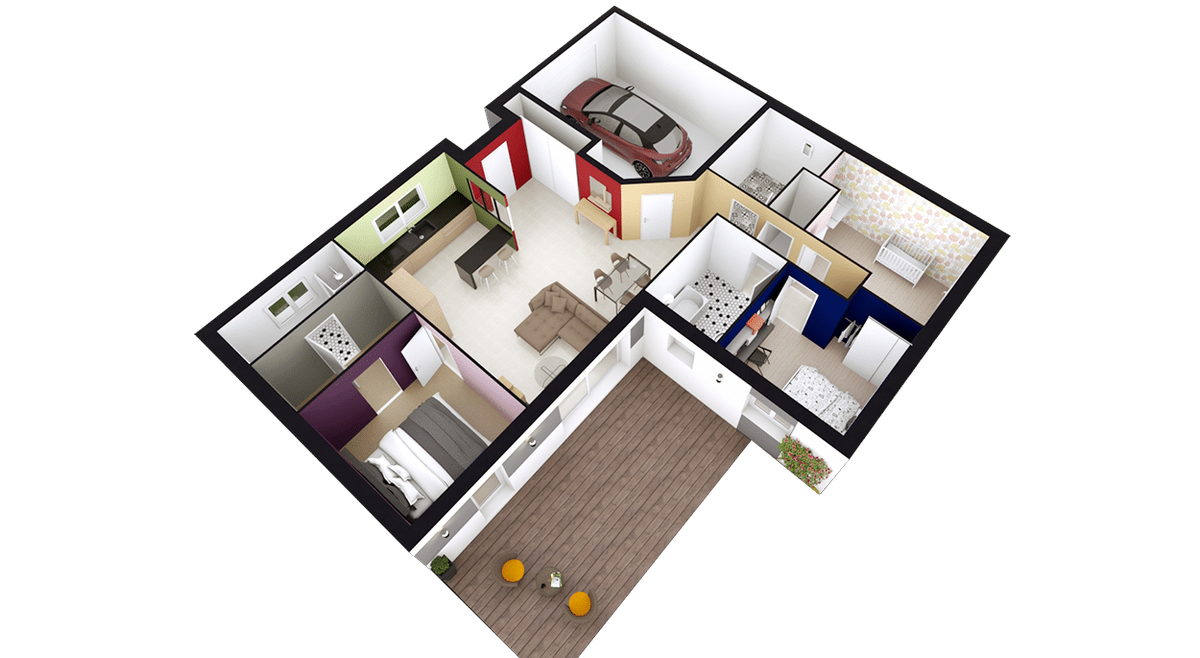 Programme terrain + maison à Crécy-au-Mont en Aisne (02) de 95 m² à vendre au prix de 182844€ - 4
