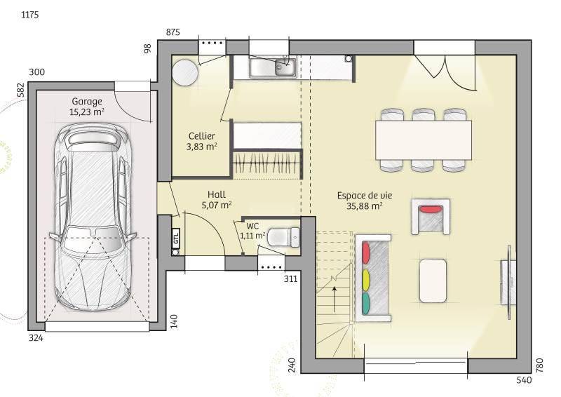 Programme terrain + maison à Argenteuil en Val-d'Oise (95) de 90 m² à vendre au prix de 362900€ - 4