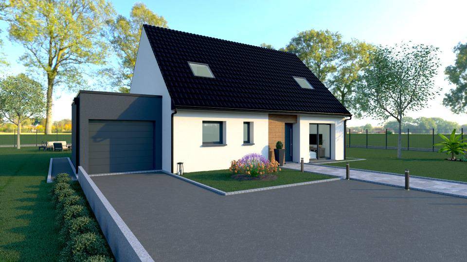 Programme terrain + maison à Camphin-en-Carembault en Nord (59) de 115 m² à vendre au prix de 354000€ - 1
