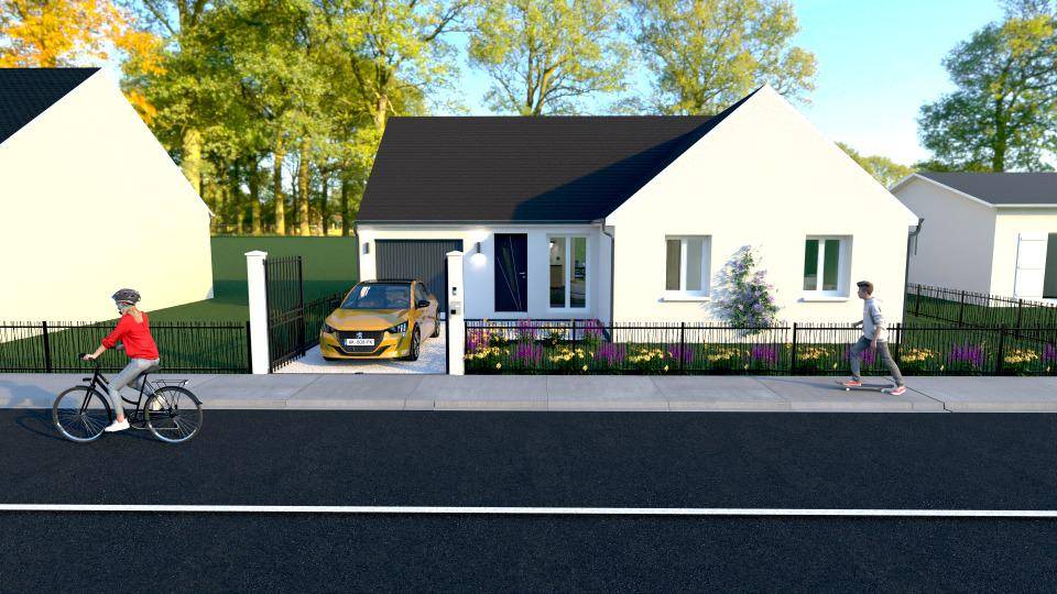 Programme terrain + maison à Neuil en Indre-et-Loire (37) de 82 m² à vendre au prix de 198000€ - 1