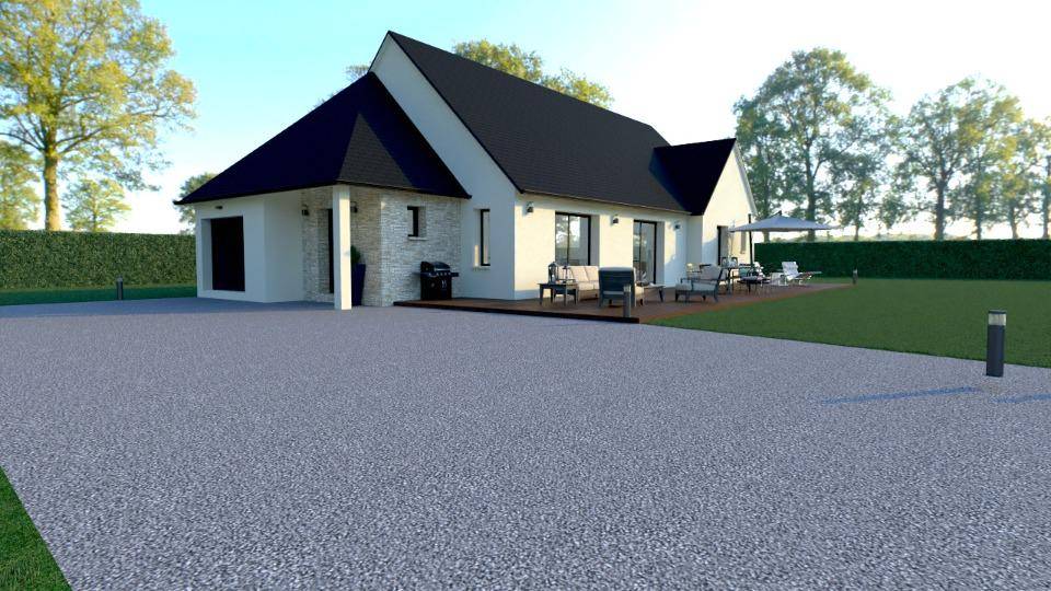 Programme terrain + maison à Gonneville-sur-Honfleur en Calvados (14) de 110 m² à vendre au prix de 445600€ - 1
