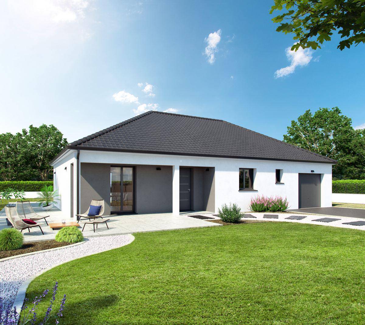 Programme terrain + maison à Écurcey en Doubs (25) de 74 m² à vendre au prix de 229374€ - 3