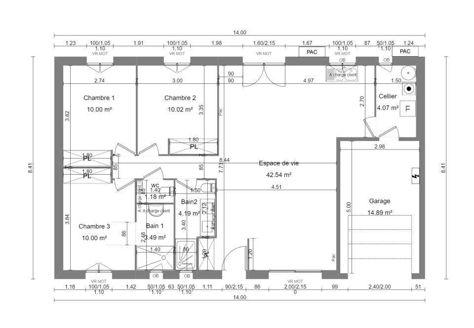 Programme terrain + maison à Carpiquet en Calvados (14) de 90 m² à vendre au prix de 224000€ - 4