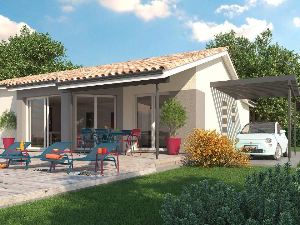 Programme terrain + maison à Bazas en Gironde (33) de 107 m² à vendre au prix de 244500€ - 1