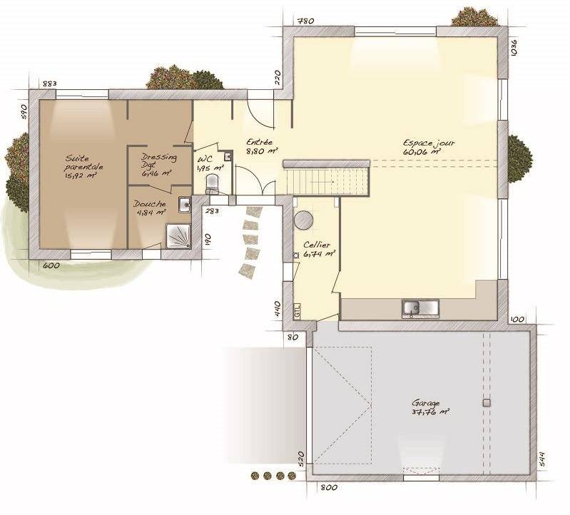Programme terrain + maison à Saint-Germain-Laval en Seine-et-Marne (77) de 170 m² à vendre au prix de 436138€ - 4