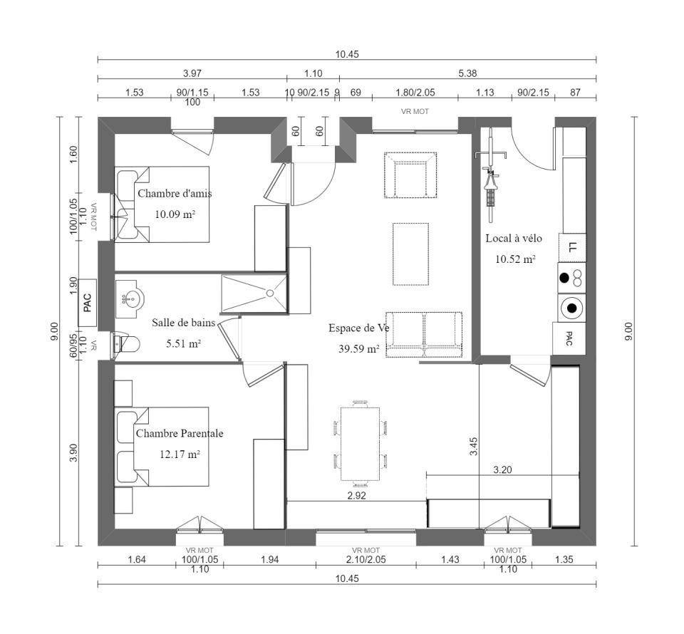 Programme terrain + maison à Trévières en Calvados (14) de 85 m² à vendre au prix de 207900€ - 3