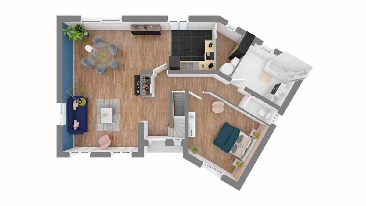 Programme terrain + maison à Salins-les-Bains en Jura (39) de 109 m² à vendre au prix de 219050€ - 3