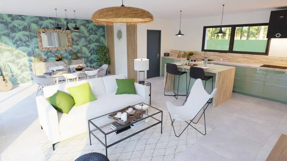 Programme terrain + maison à Vagnas en Ardèche (07) de 107 m² à vendre au prix de 359800€ - 3