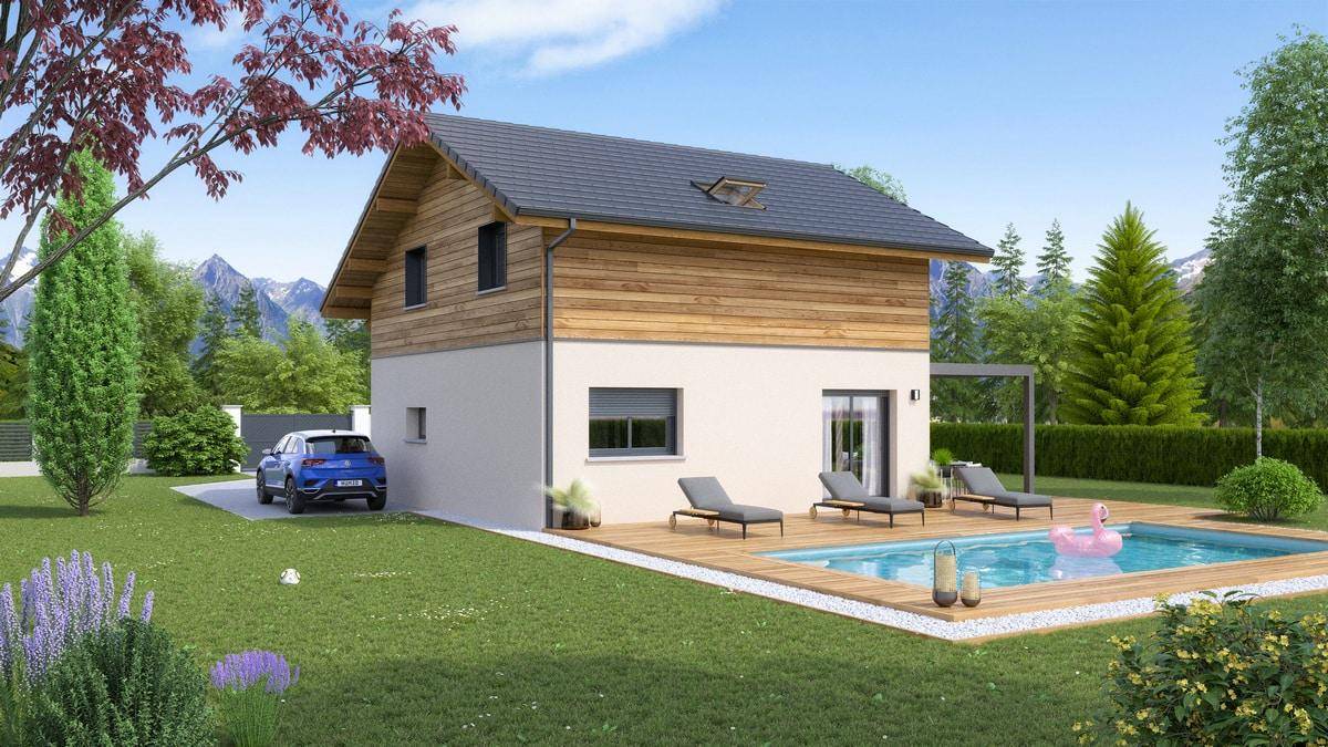 Programme terrain + maison à Sainte-Reine en Savoie (73) de 88 m² à vendre au prix de 309218€ - 2