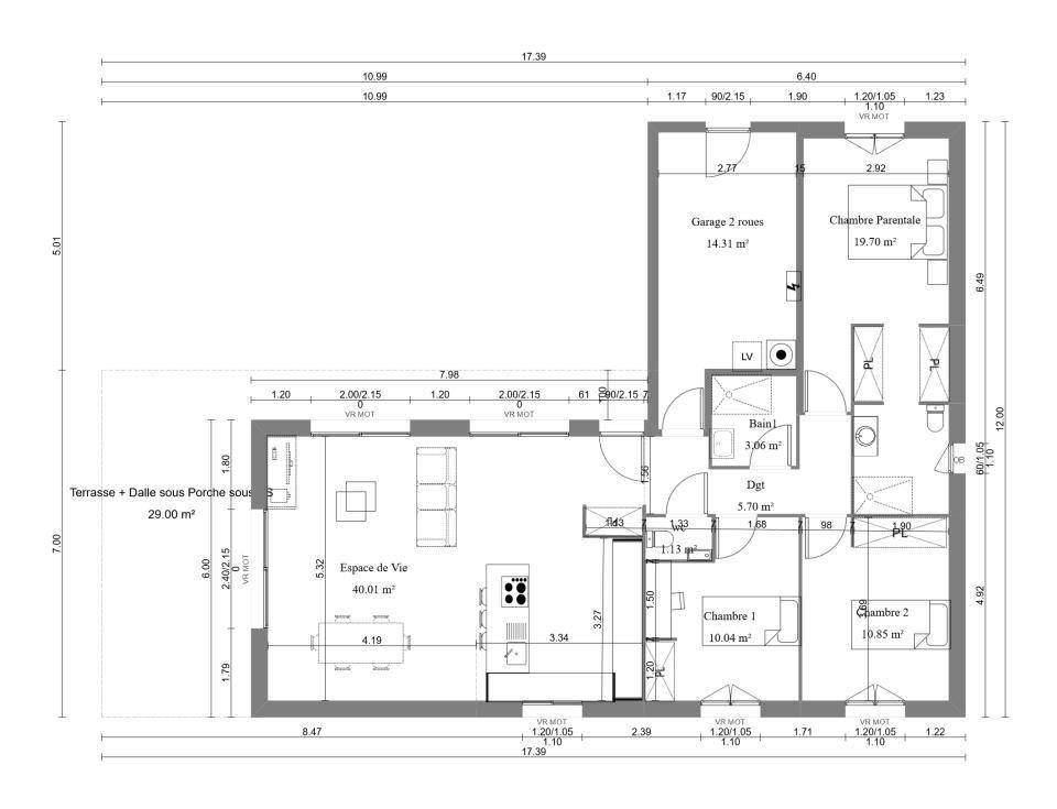 Programme terrain + maison à Trévières en Calvados (14) de 100 m² à vendre au prix de 264900€ - 4