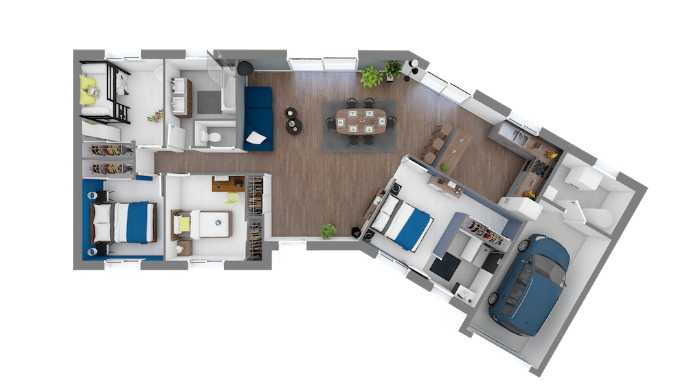 Programme terrain + maison à Saint-Fiel en Creuse (23) de 88 m² à vendre au prix de 167235€ - 4