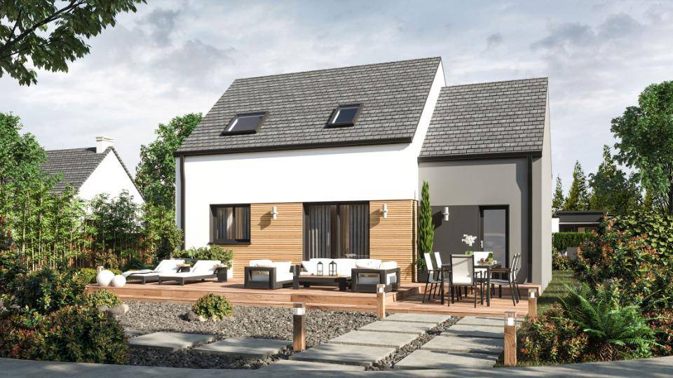Programme terrain + maison à Lopérec en Finistère (29) de 76 m² à vendre au prix de 215000€ - 1