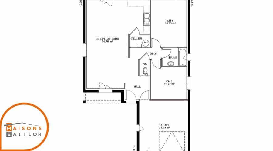 Programme terrain + maison à Ronchamp en Haute-Saône (70) de 108 m² à vendre au prix de 212270€ - 4