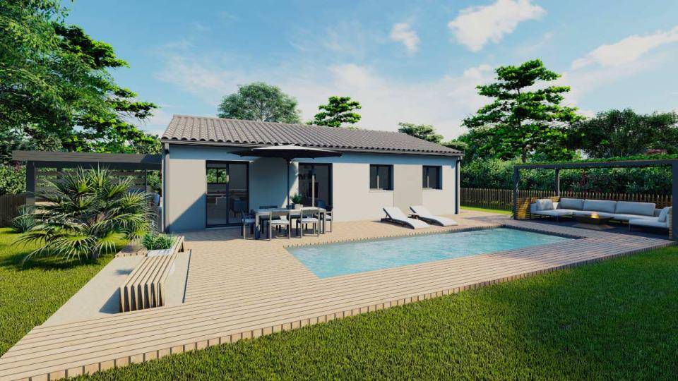 Programme terrain + maison à Saint-Laurent-des-Vignes en Dordogne (24) de 90 m² à vendre au prix de 186000€ - 1