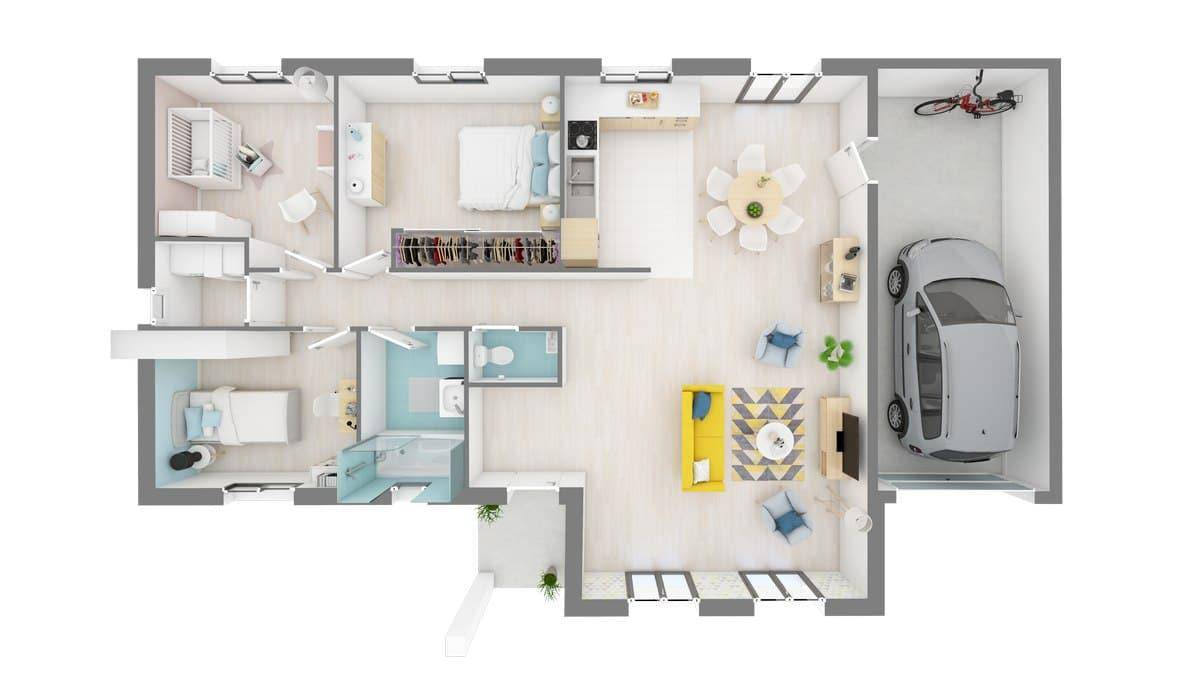 Programme terrain + maison à Pannessières en Jura (39) de 88 m² à vendre au prix de 228088€ - 4
