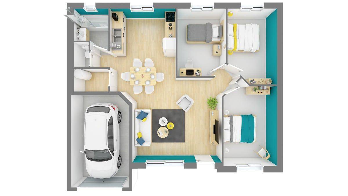 Programme terrain + maison à Limoges en Haute-Vienne (87) de 73 m² à vendre au prix de 175427€ - 3