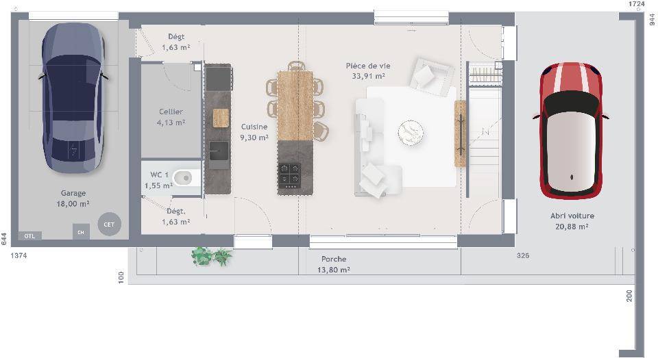 Programme terrain + maison à Osmoy en Yvelines (78) de 120 m² à vendre au prix de 481654€ - 4