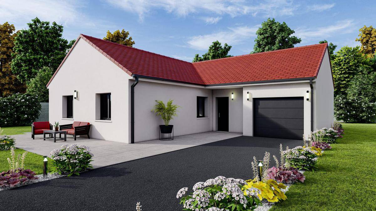 Programme terrain + maison à Montluçon en Allier (03) de 96 m² à vendre au prix de 211385€ - 1