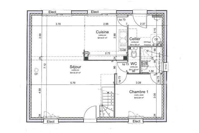 Programme terrain + maison à Longuesse en Val-d'Oise (95) de 122 m² à vendre au prix de 346400€ - 4