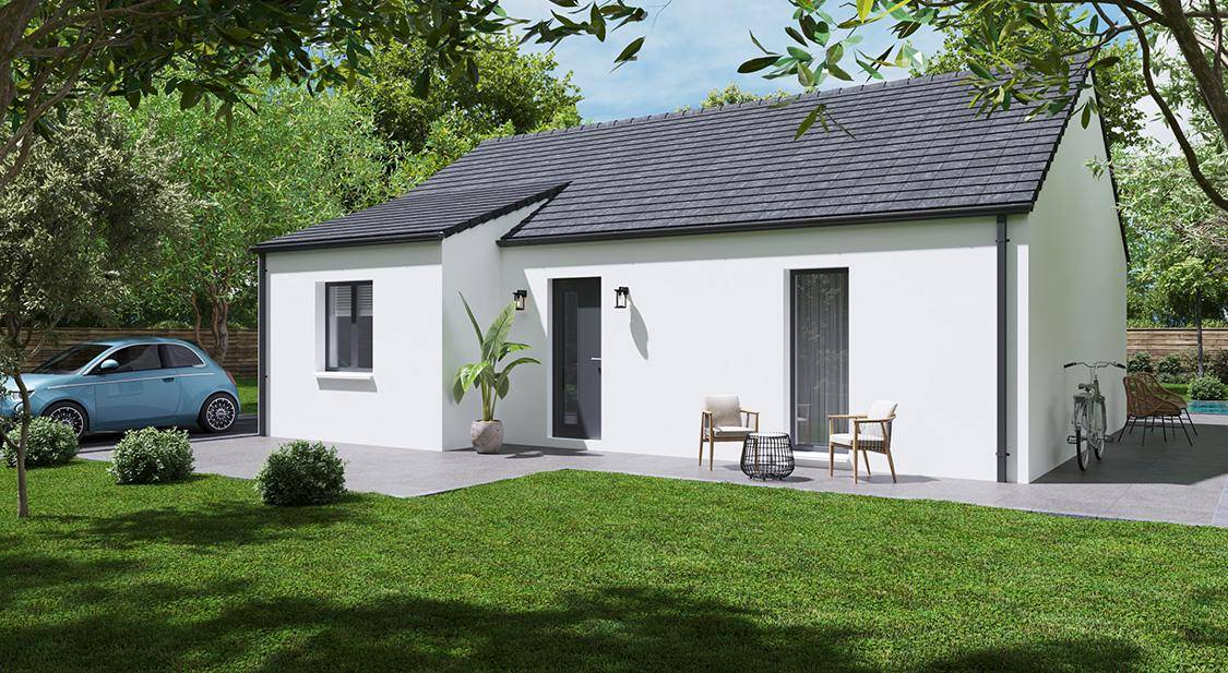 Programme terrain + maison à Lathus-Saint-Rémy en Vienne (86) de 74 m² à vendre au prix de 124092€ - 1