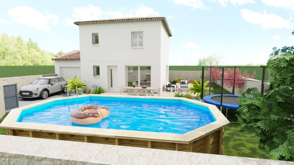 Programme terrain + maison à Saint-Étienne-de-Fontbellon en Ardèche (07) de 85 m² à vendre au prix de 237800€ - 2
